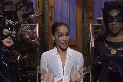 Zoe Kravitz’s ‘Saturday Night Live’ monologue gets crashed by multiple catwomen – Watch Now!