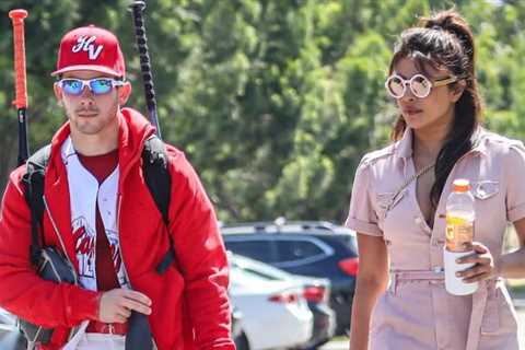 Priyanka Chopra supports Nick Jonas at his baseball game